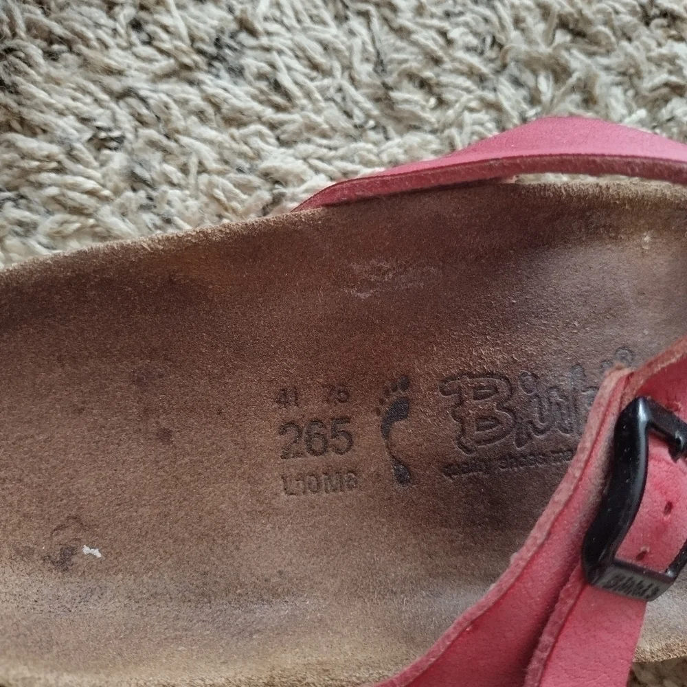 Birkenstock Sydney 2 strap red/pink sandals women's Sz 11